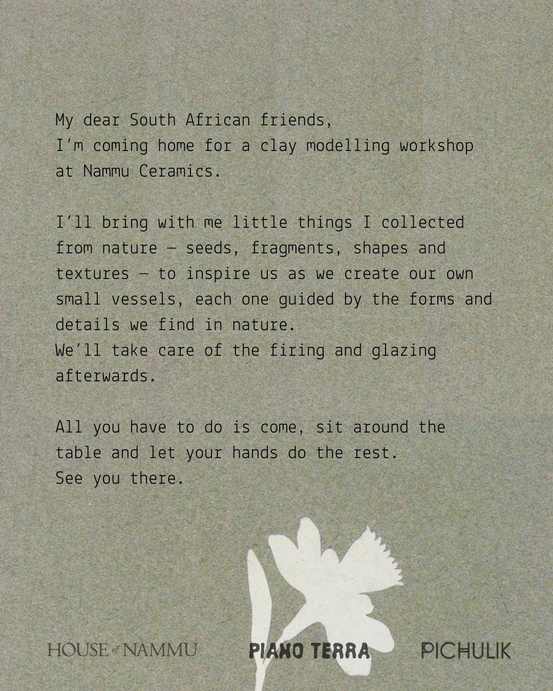 PIANO TERRA WORKSHOP - IN NATURE